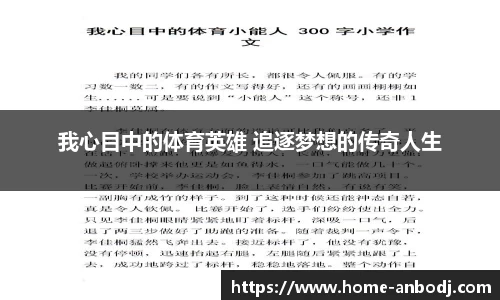 我心目中的体育英雄 追逐梦想的传奇人生